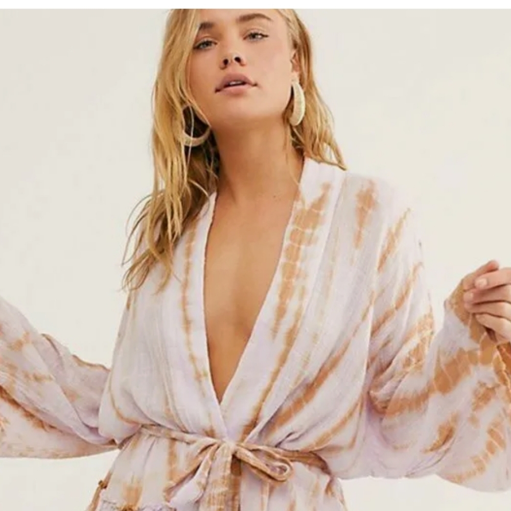 Free people Sasha lavender tie dye kimono - Picture 5 of 6